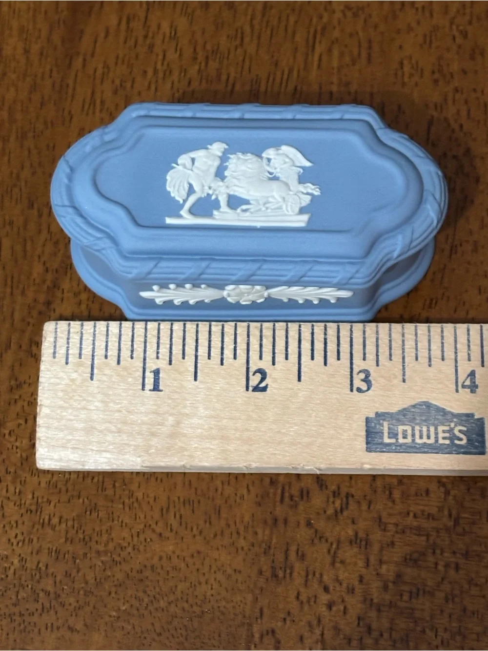 Wedgewood Portland Blue Jasperware Rectangular Lidded Trinket Box
